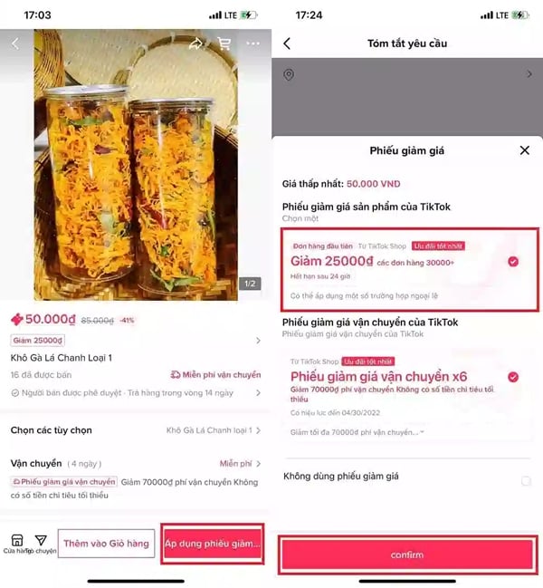 TikTok tặng người dùng nhiều voucher khuyến mãi để mua sản phẩm yêu thích với mức giá “hời”.