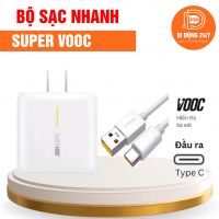 Bộ sạc siêu nhanh [SUPER VOOC] - USB ra Type-C, Cắm sạc báo [SẠC SIÊU NHANH]