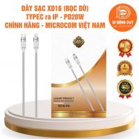 Dây sạc XD16 (Bọc Dù) - PD20W TypeC ra IP - Chính Hãng Microcom Việt Nam
