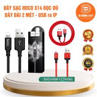 Dây sạc Bọc dù Hoco X14 - 2Mét - USB ra IP